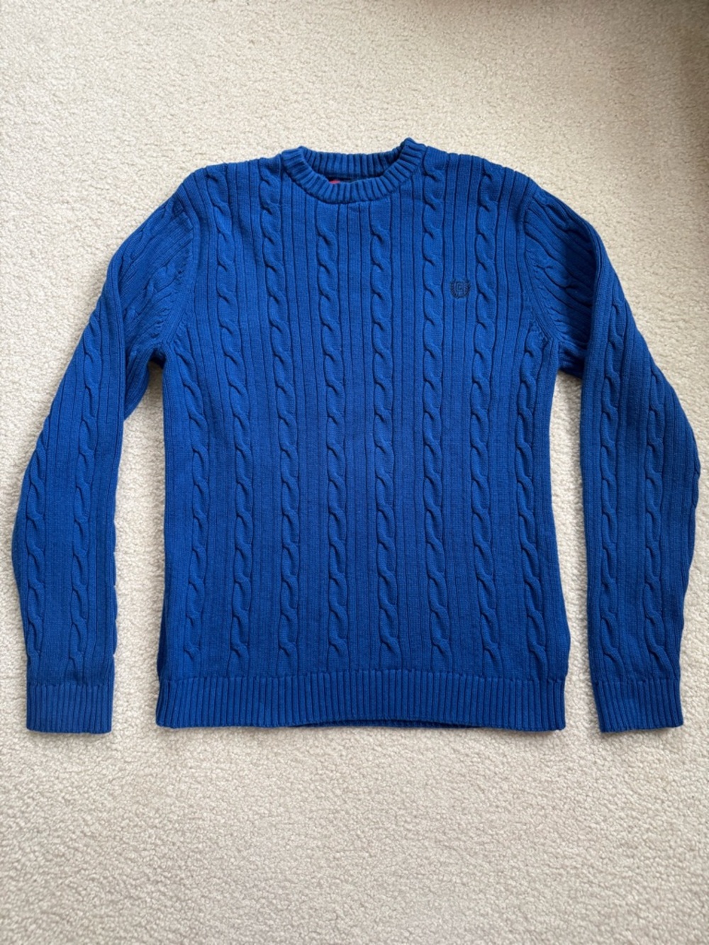 Chaps cotton cableknit crewneck sweater